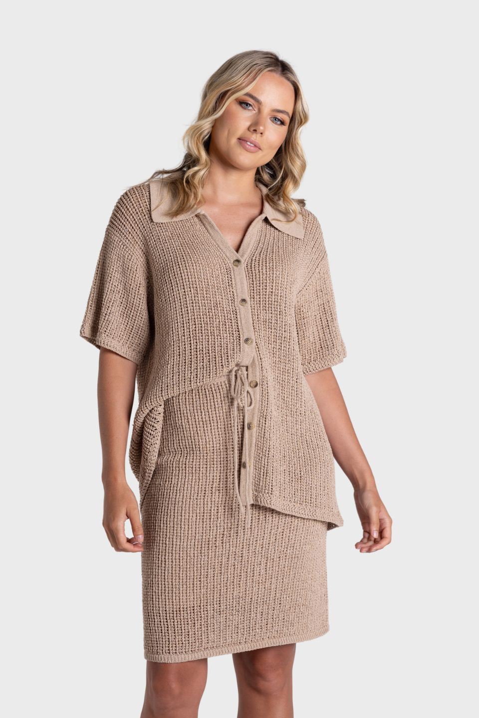 Tape Yarn Knit Shirt