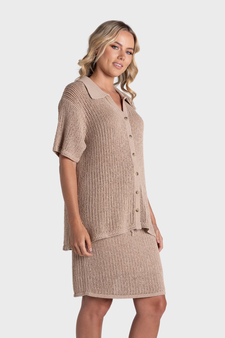 Tape Yarn Knit Shirt