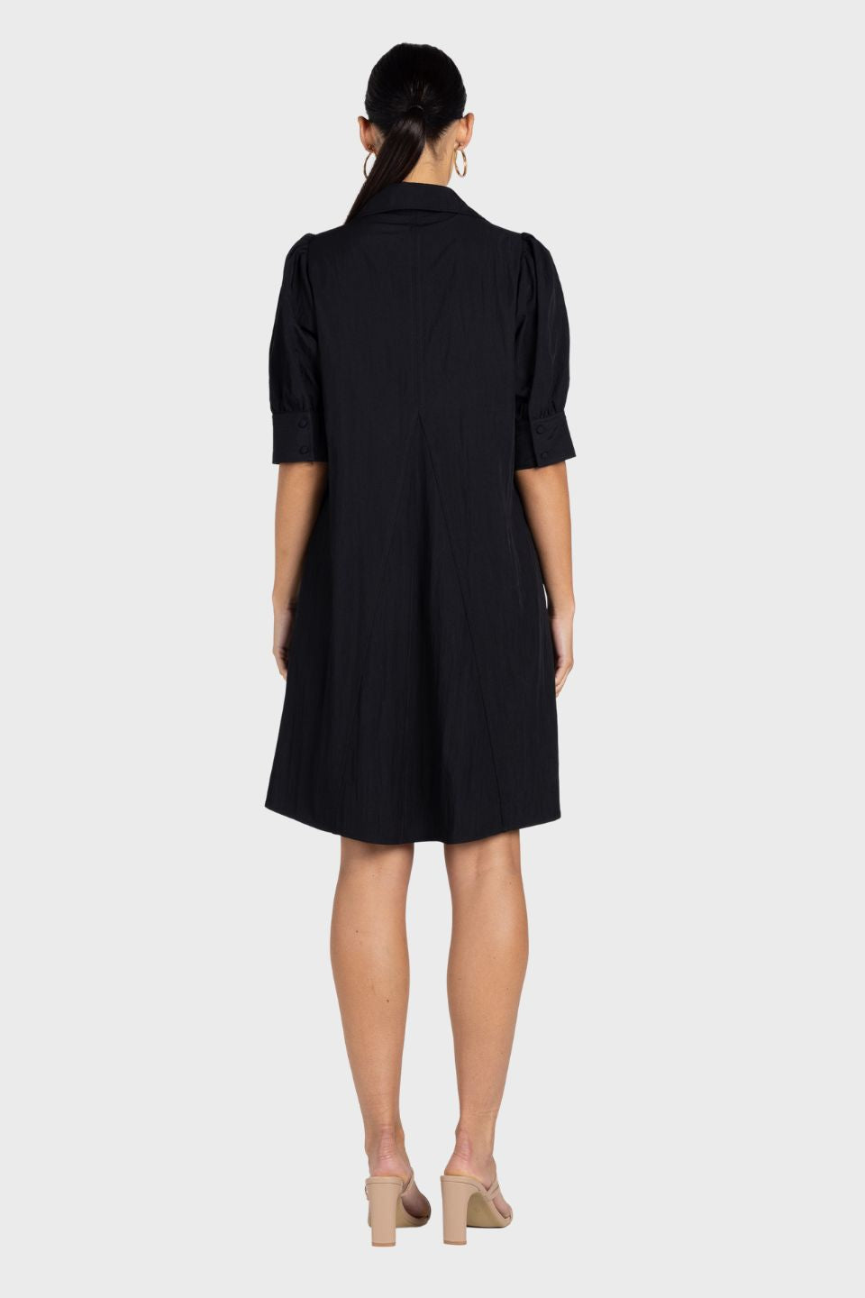 V Neck Dress With Collar