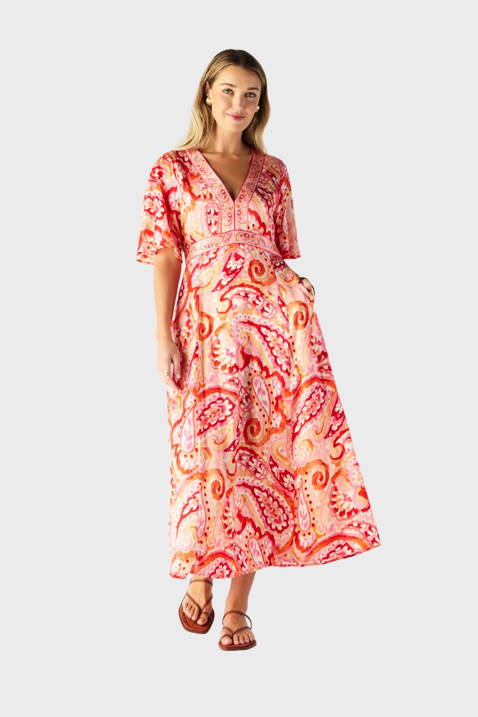 Serena Print Midi Dress