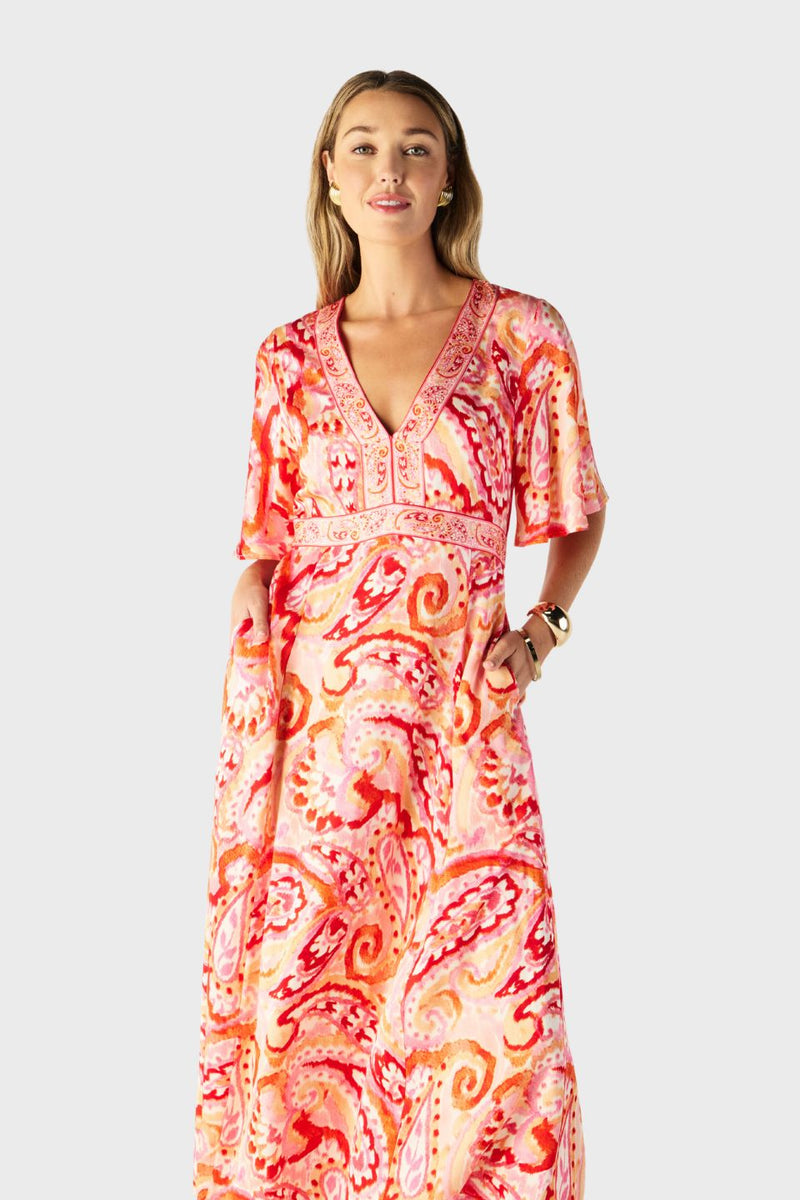 Serena Print Midi Dress