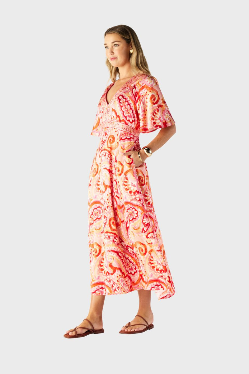 Serena Print Midi Dress