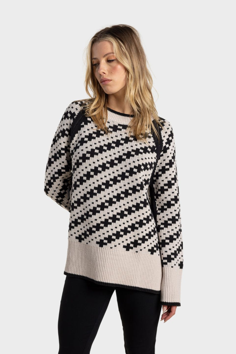 Cross Jacquard Sweater