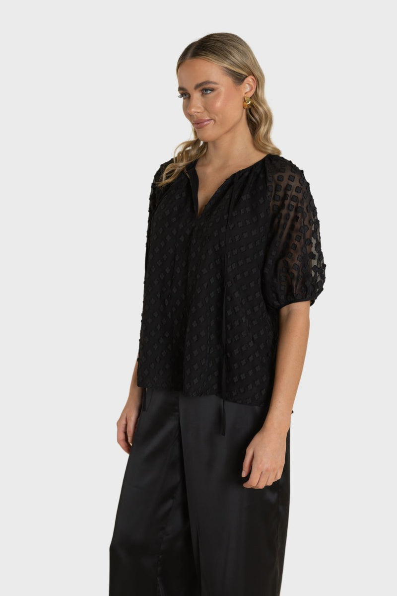 Laser-Cut Floral Top
