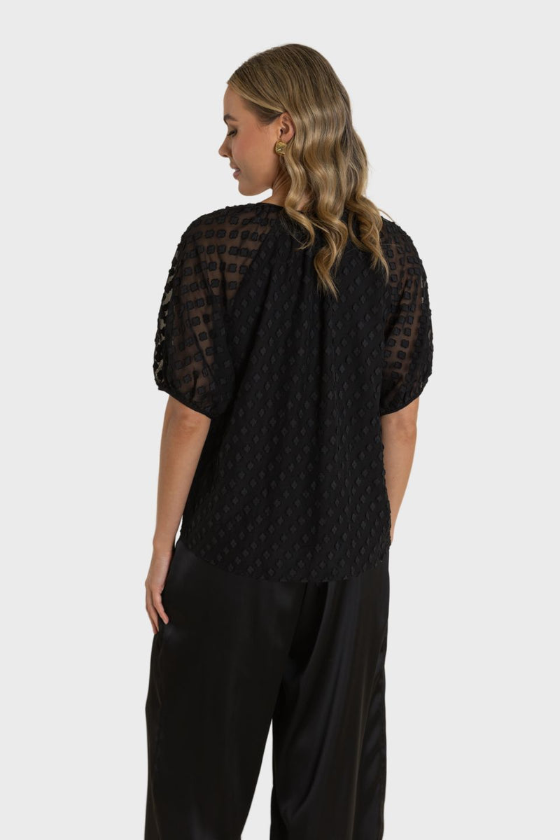 Laser-Cut Floral Top