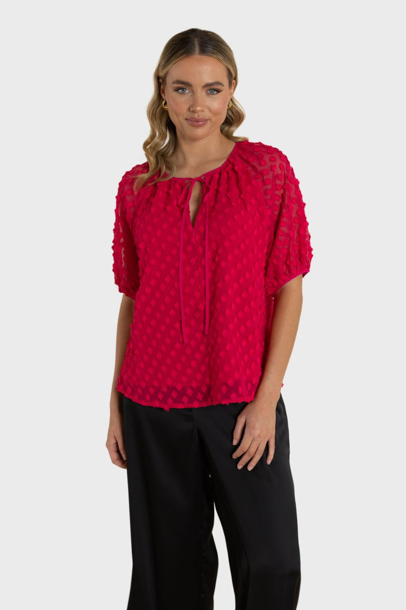 Laser-Cut Floral Top