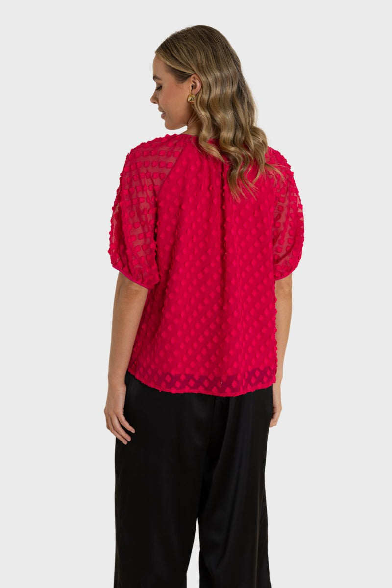 Laser-Cut Floral Top