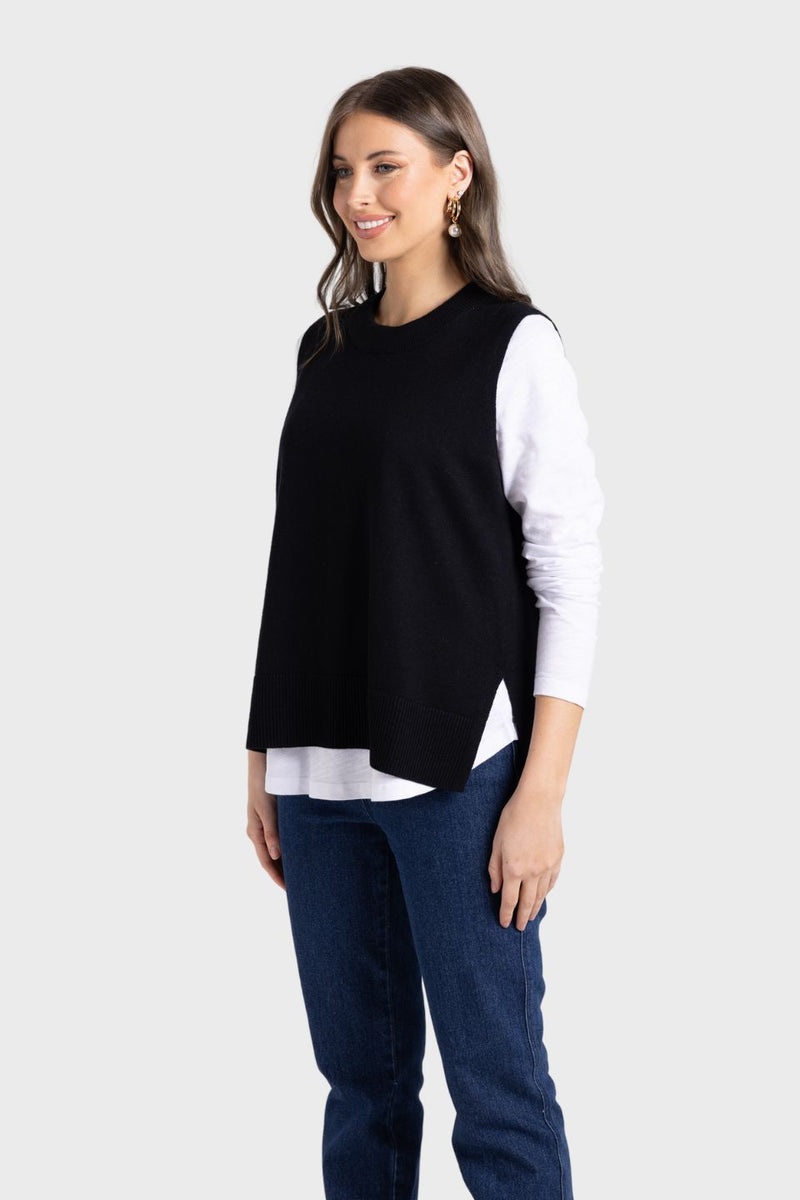 Merino/Cotton Knit Vest