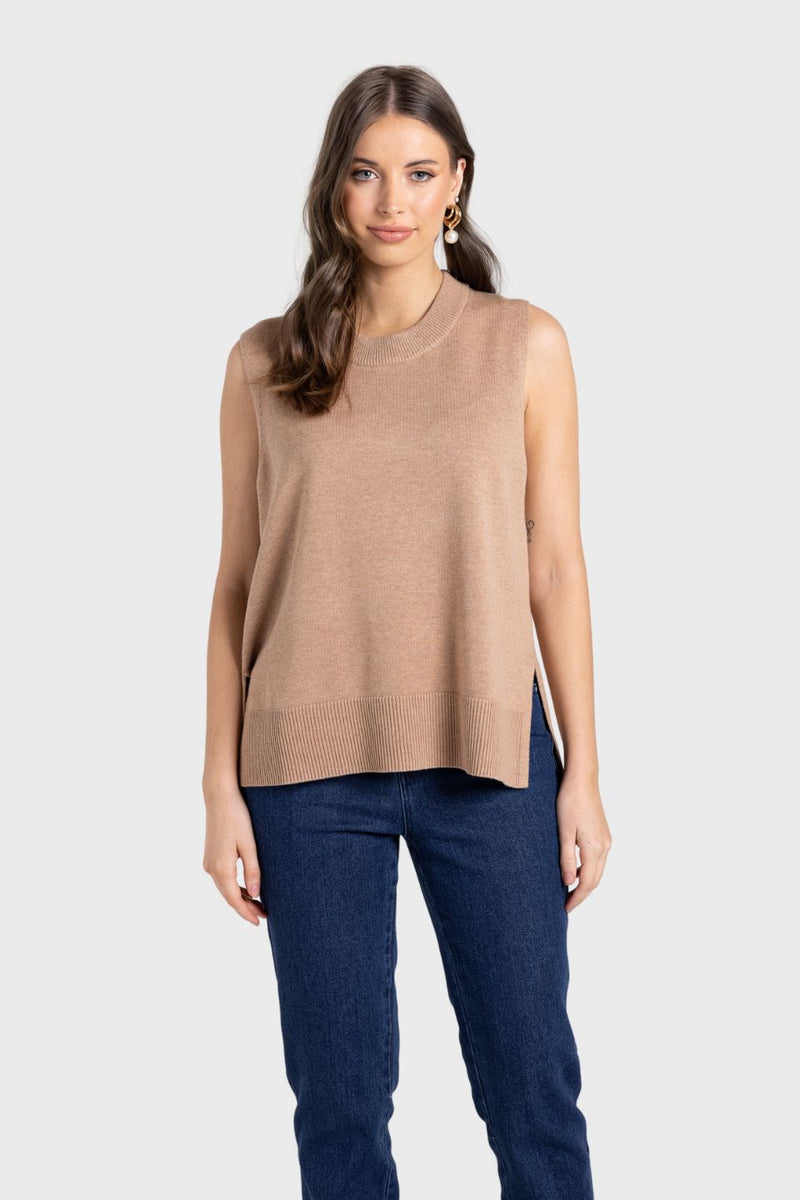 Merino/Cotton Knit Vest