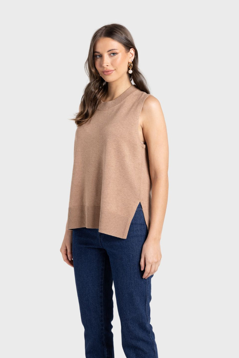 Merino/Cotton Knit Vest
