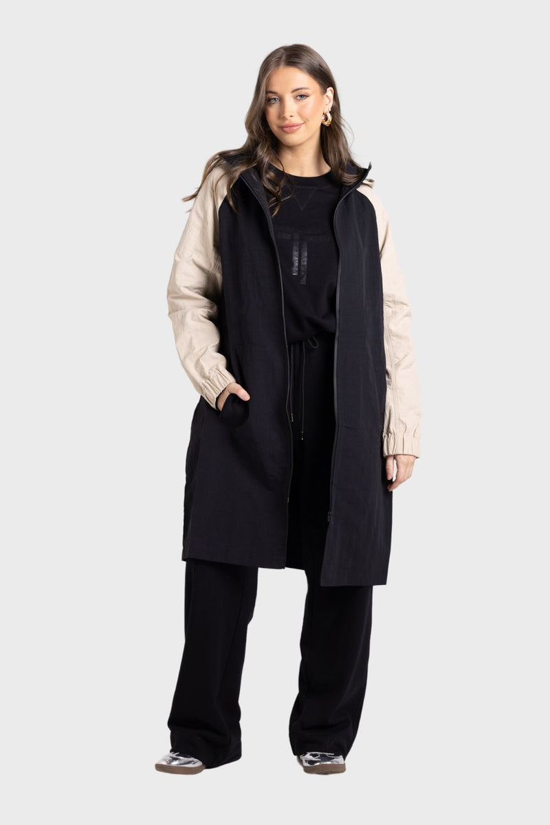 Two-Tone Longline Jacket