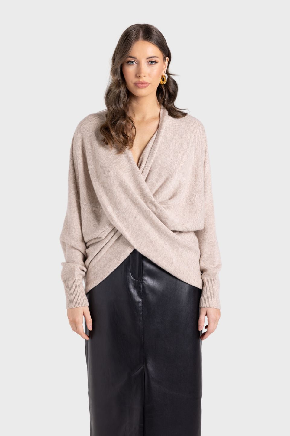 Cross Over Knit Jumper