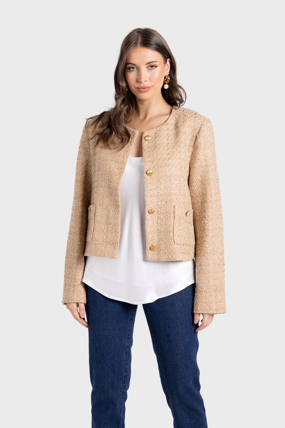 Crop Boucle Jacket