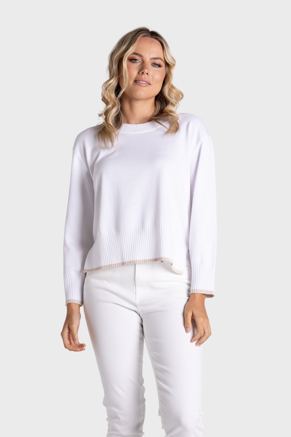 Boxy Knit With Tipping