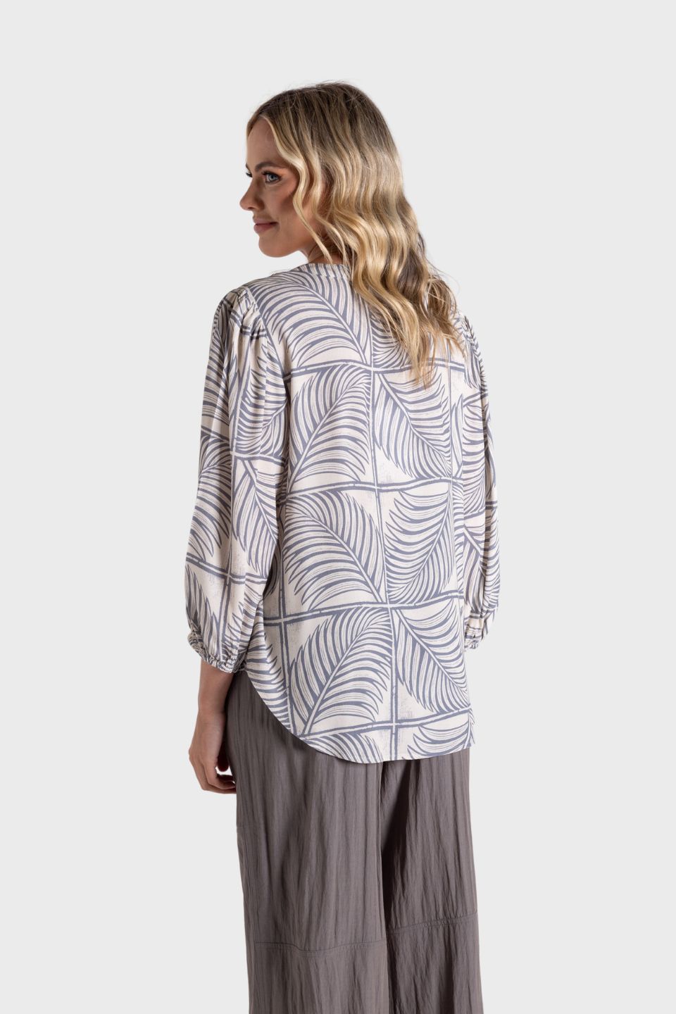 Fern Print 7/8 Sleeve Top