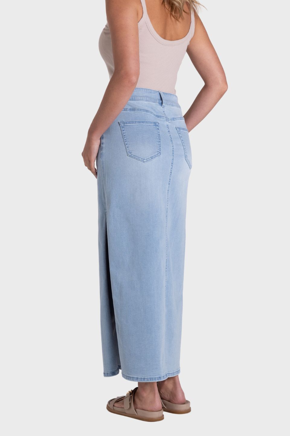 Jean Midi Skirt