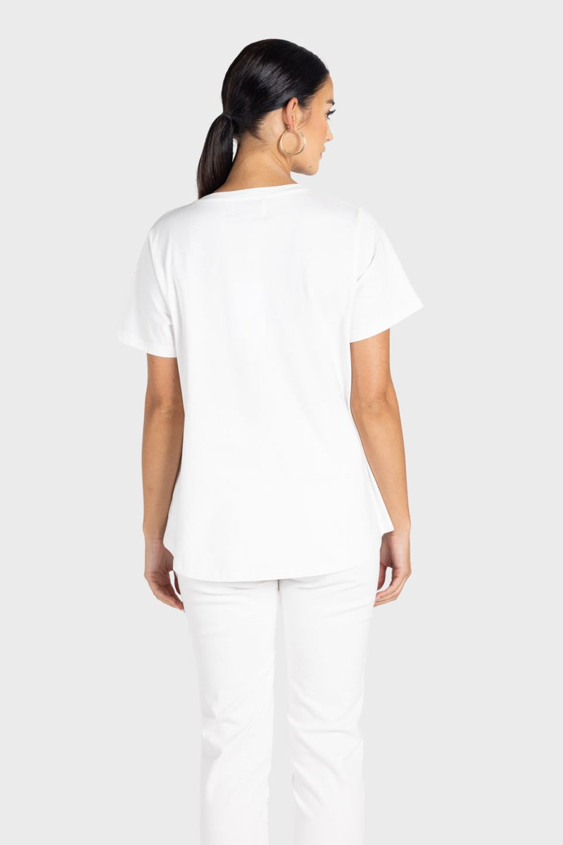 Crew-Neck Beaded T-Shirt