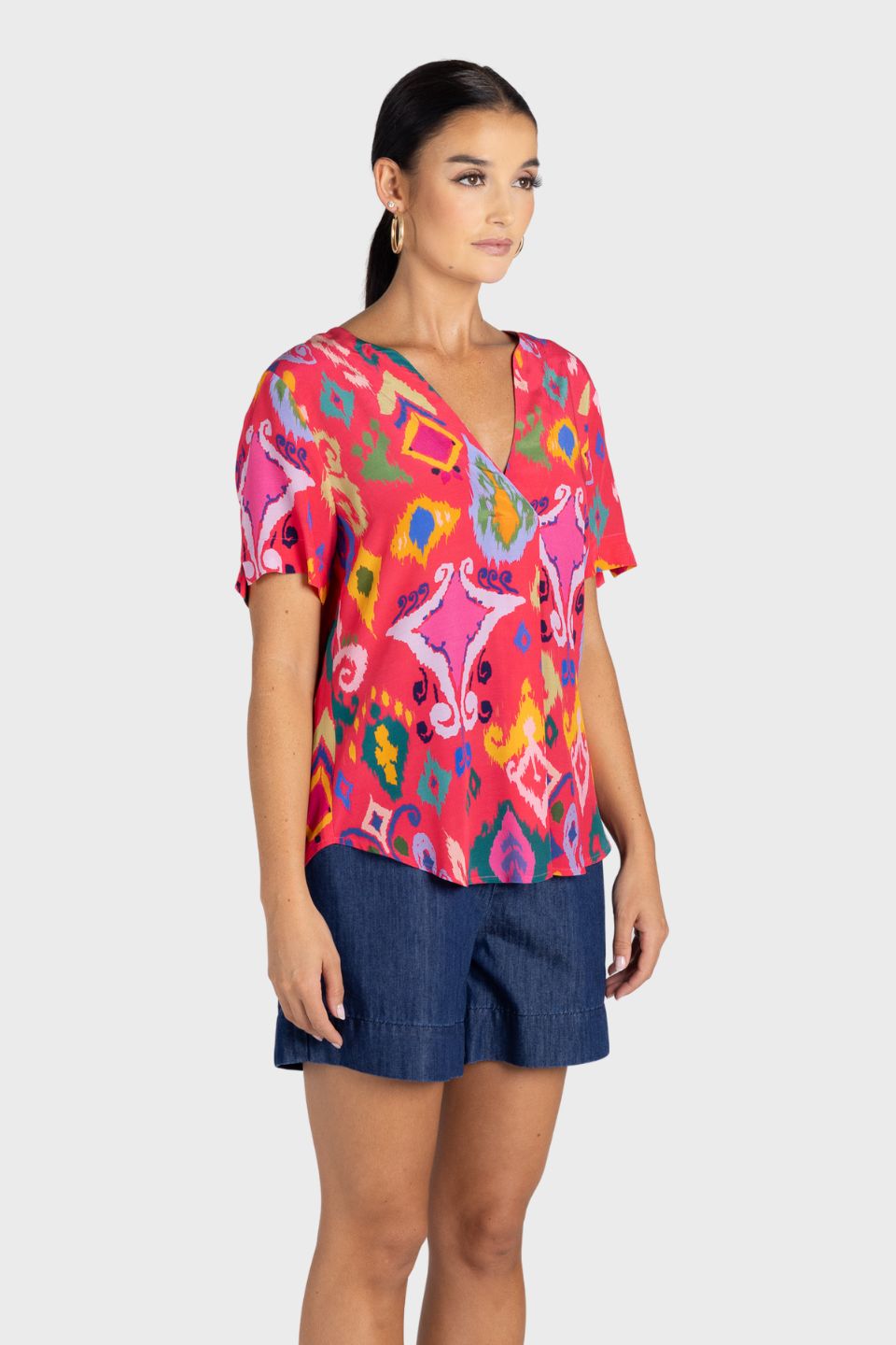 Ikat Print Top