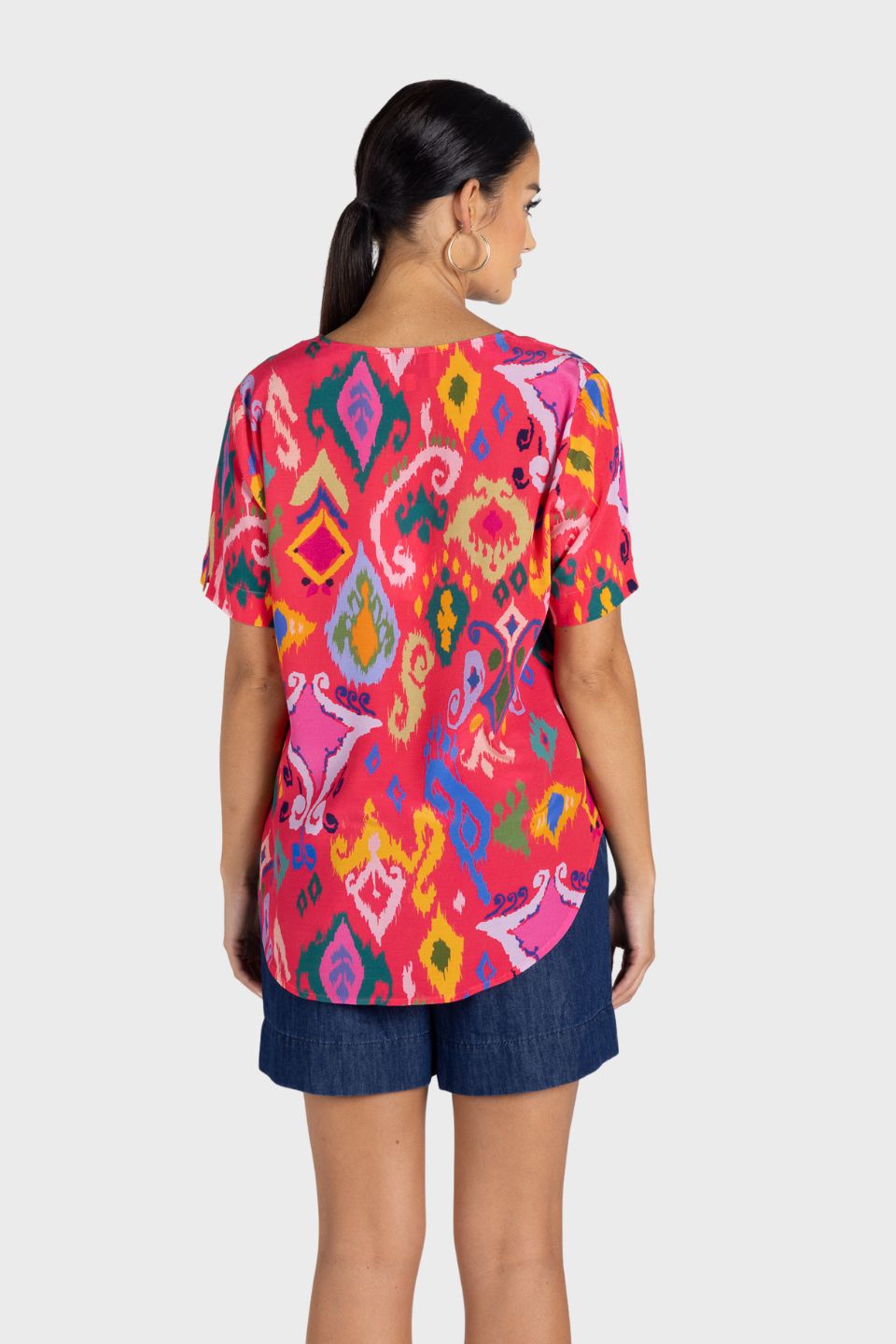 Ikat Print Top