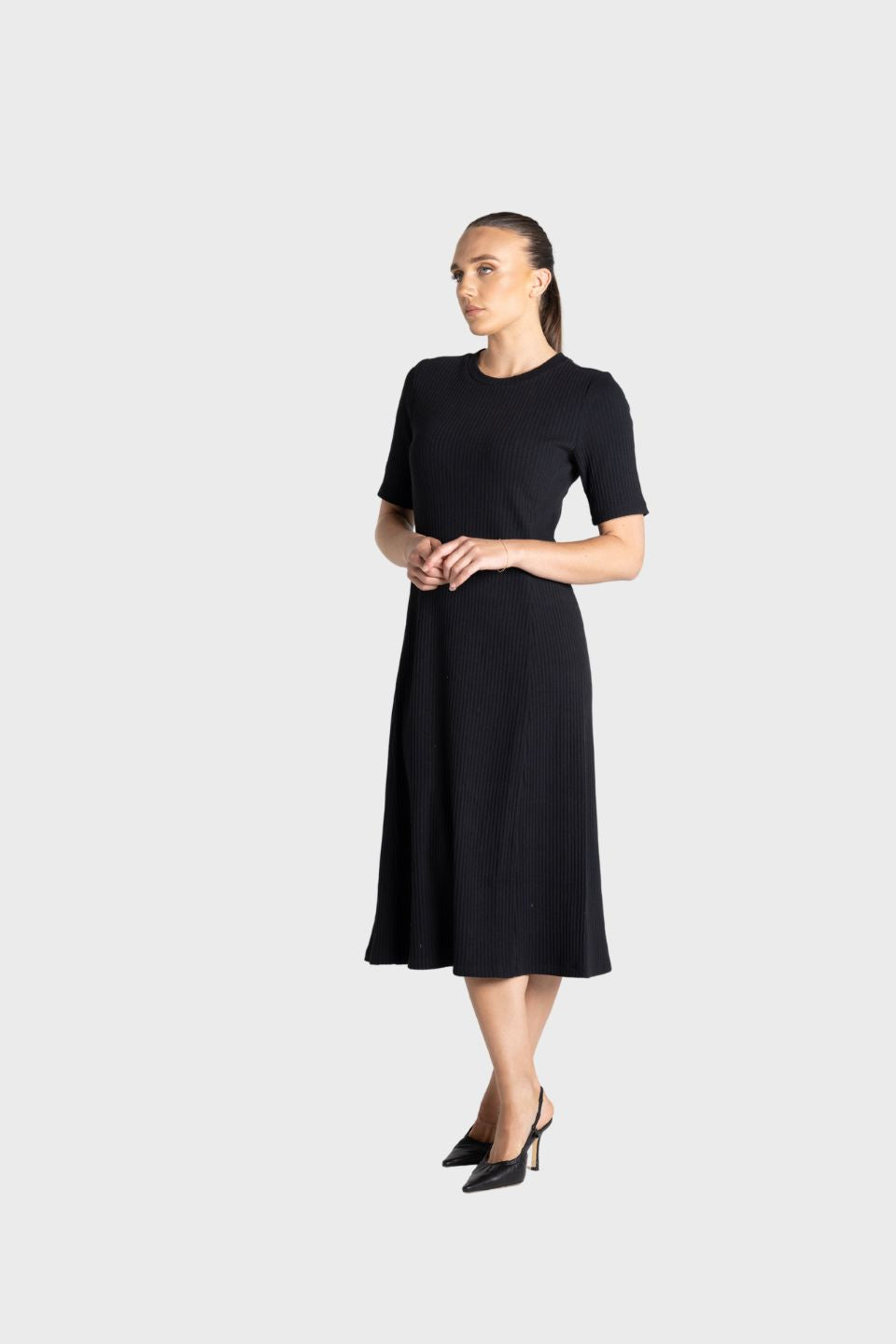 Rib Knit Midi Dress