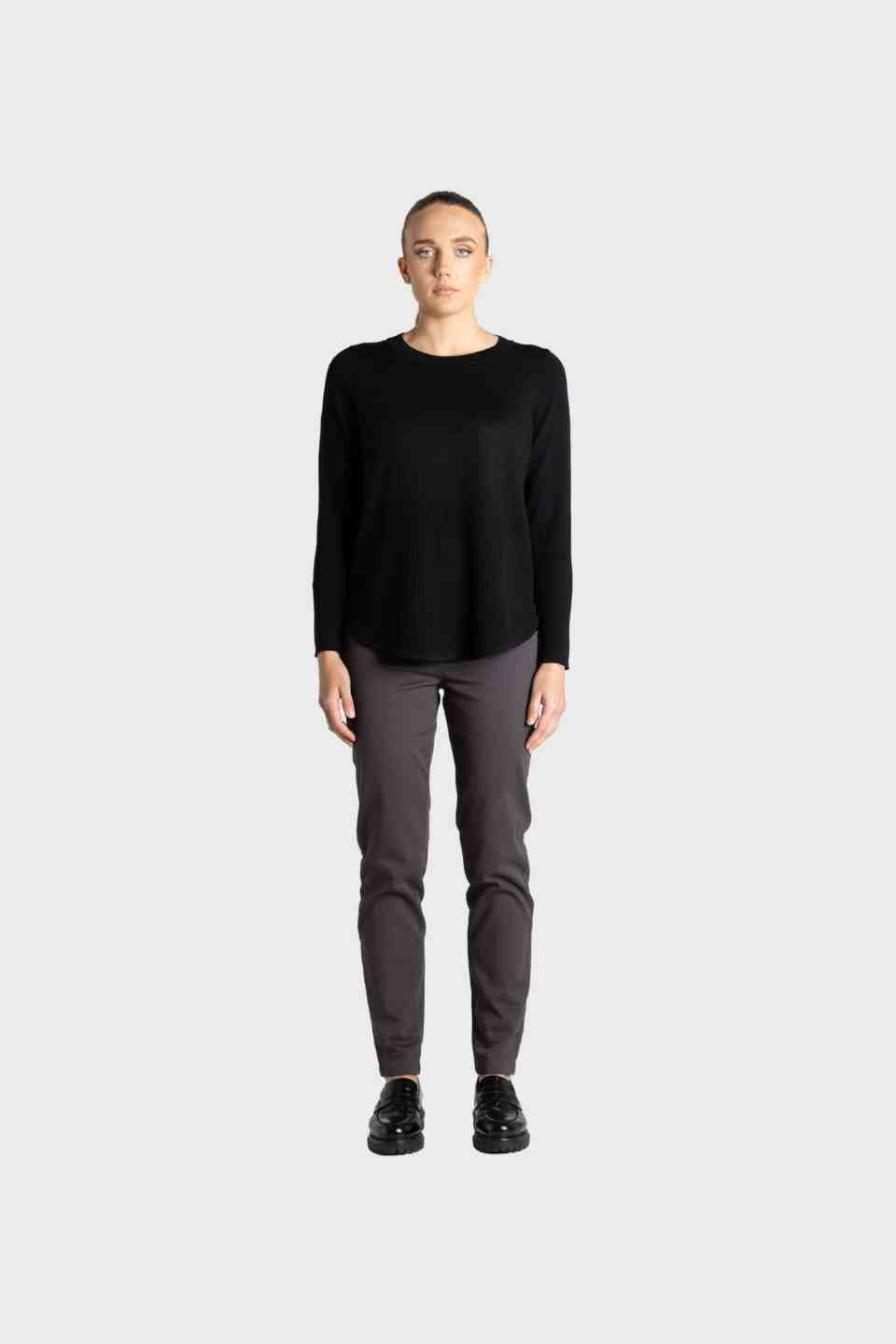 Merino Scoop Rib Hem