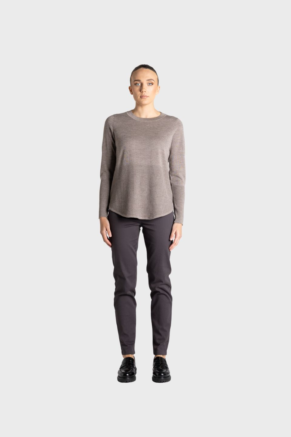 Merino Scoop Rib Hem