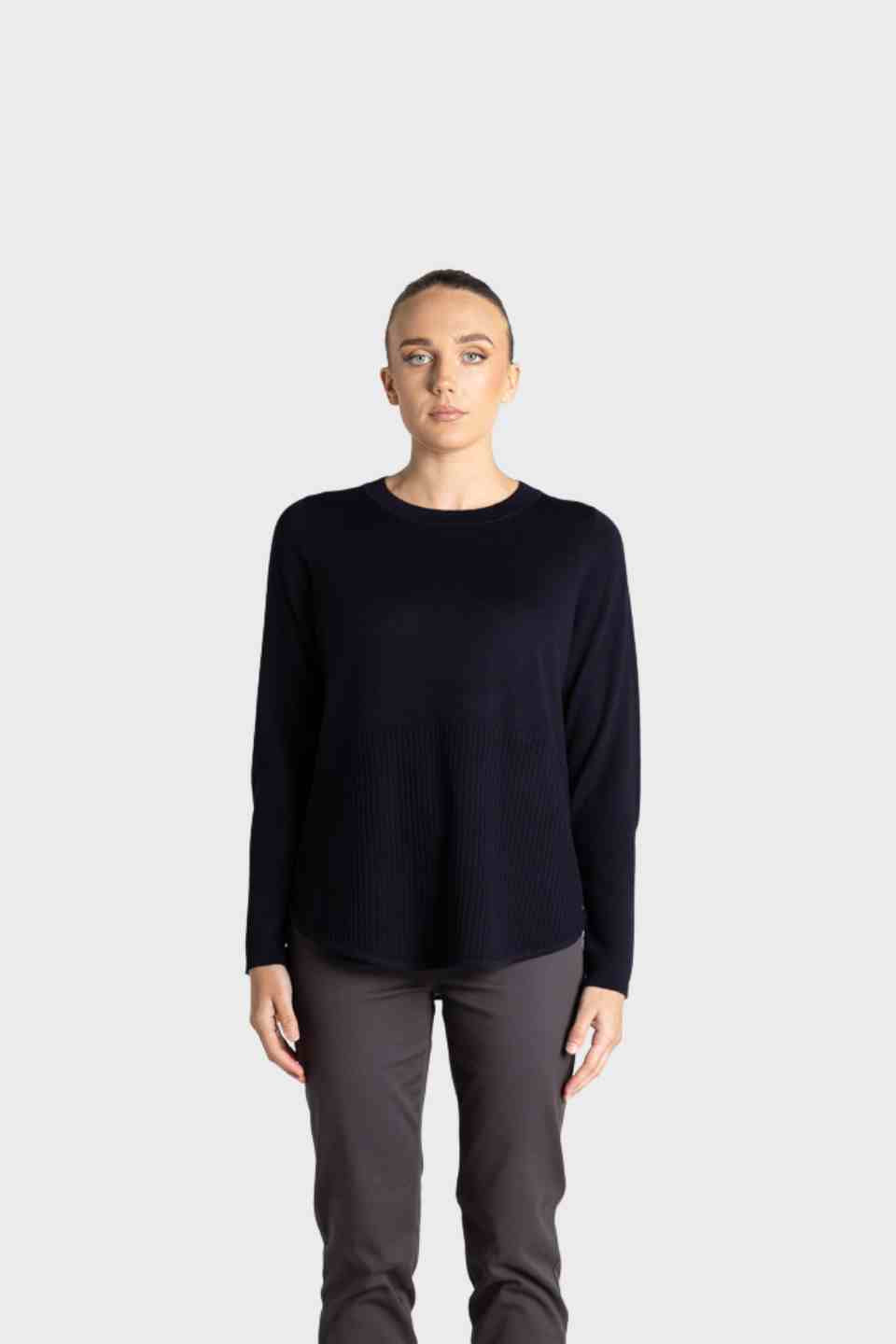 Merino Scoop Rib Hem