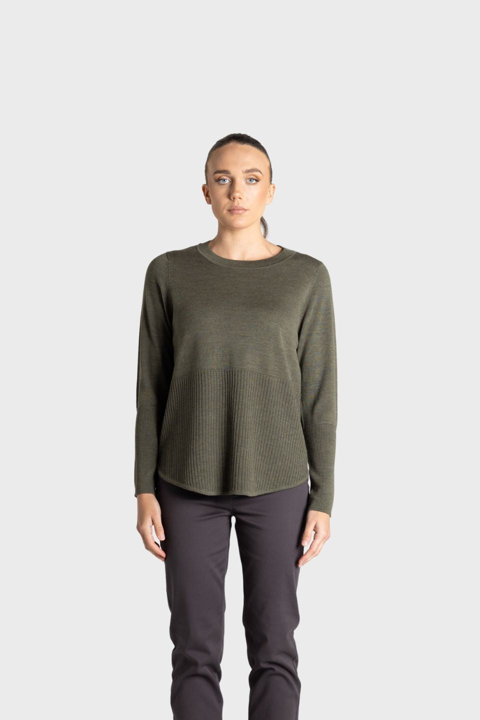Merino Scoop Rib Hem