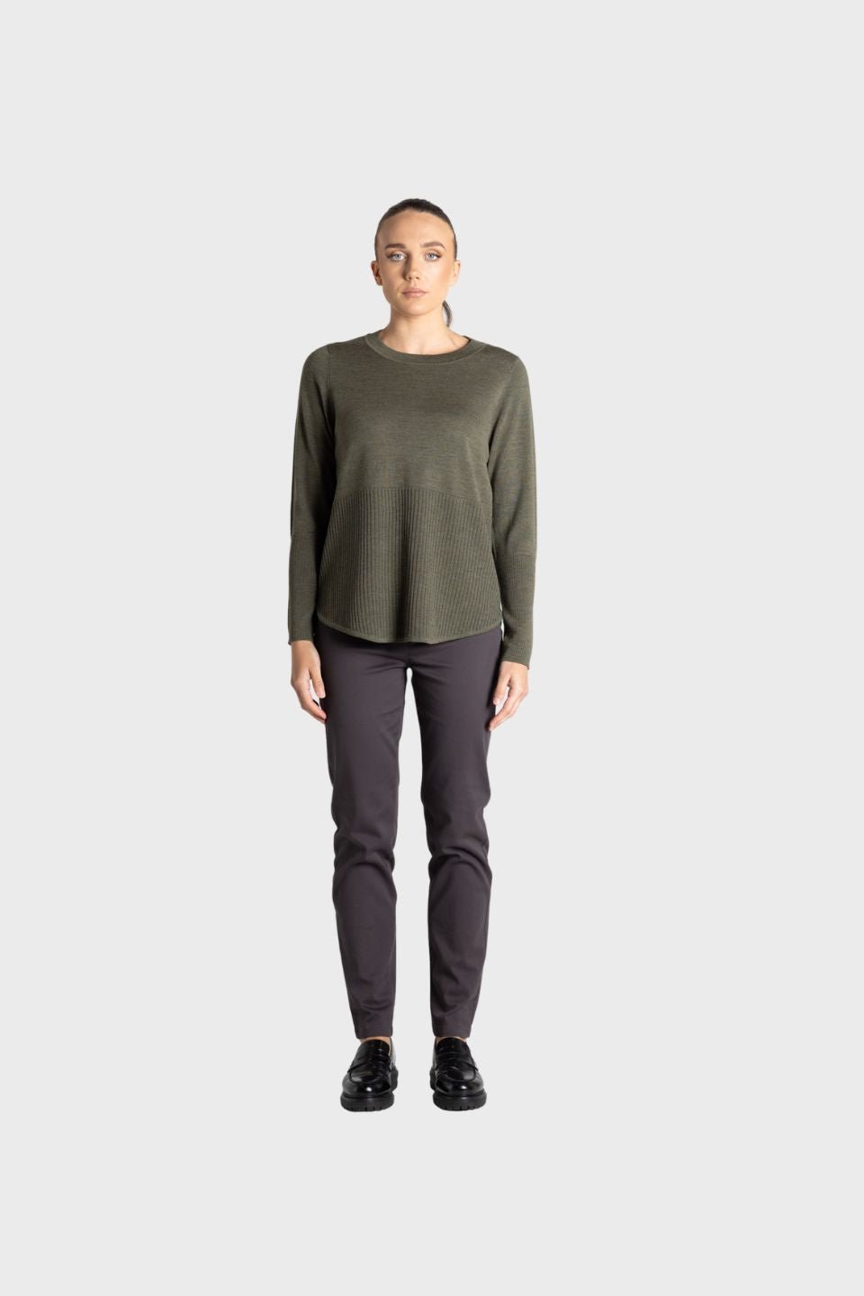 Merino Scoop Rib Hem