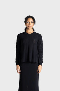 Milano Pointelle Peplum Top