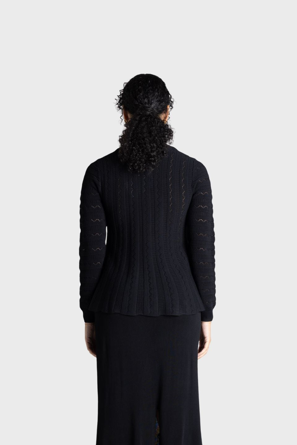 Milano Pointelle Peplum Top