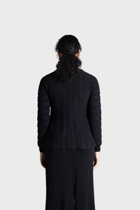 Milano Pointelle Peplum Top