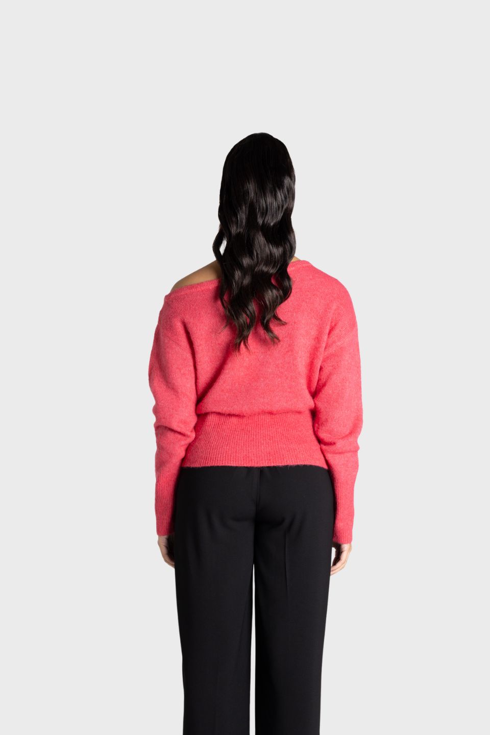 Off The Shoulder Fluffy Knit