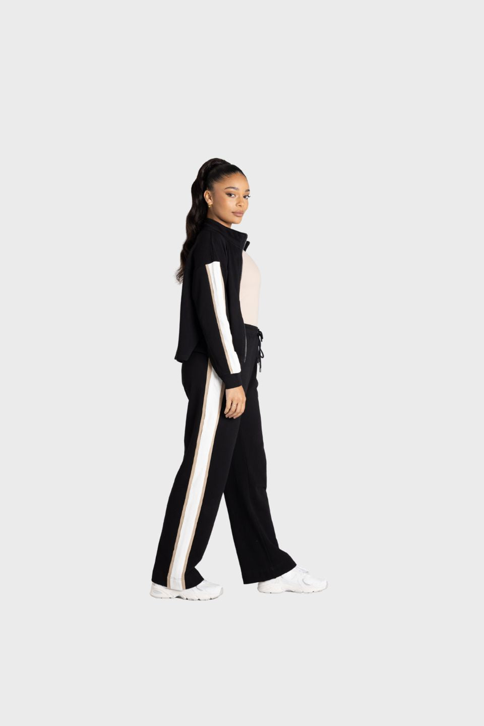 Track Pant w/Contrast Stripe Trim