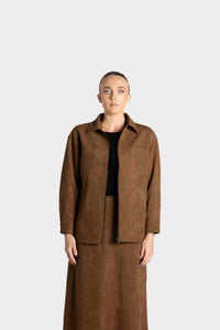 Faux Suede Jacket