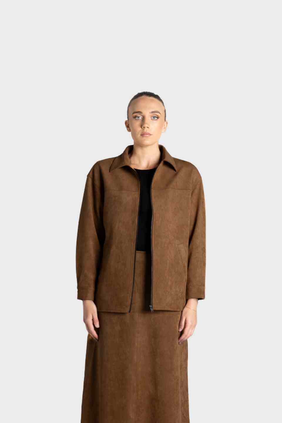 Faux Suede Jacket