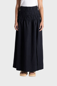 Gathered Midi Skirt