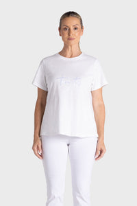 Crew Neck T-Shirt with Embroidered Logo