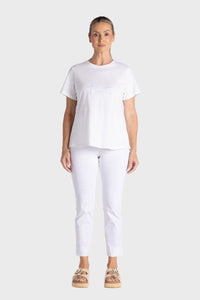 Crew Neck T-Shirt with Embroidered Logo