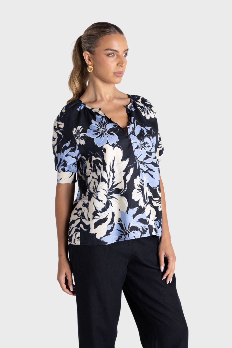 Peonie Print Top