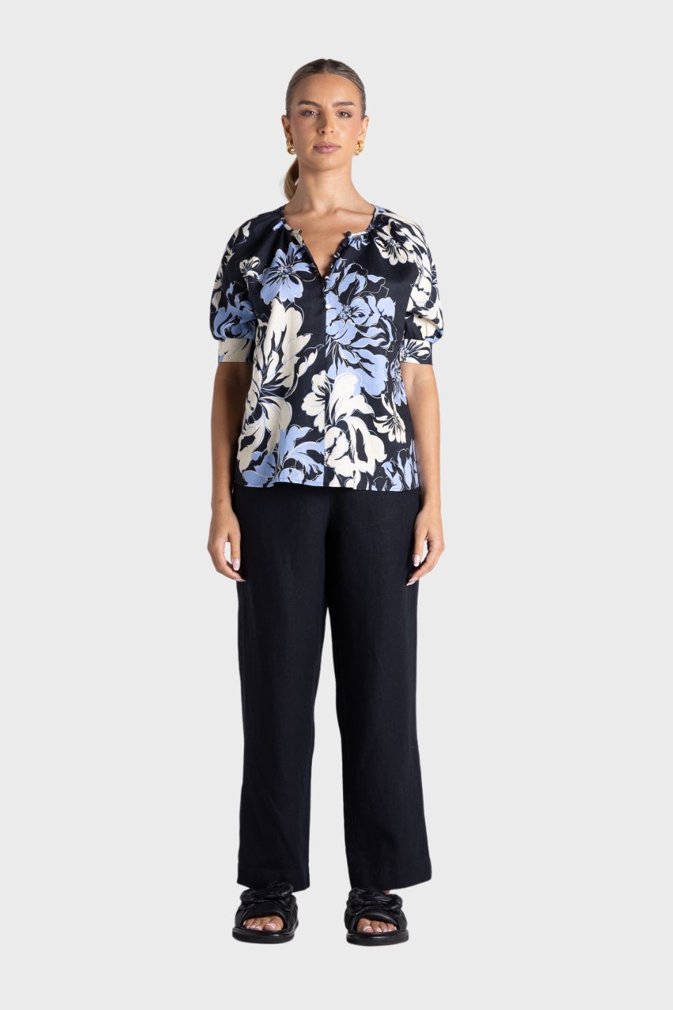 Peonie Print Top