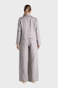 Tweed Linen Cropped Blazer