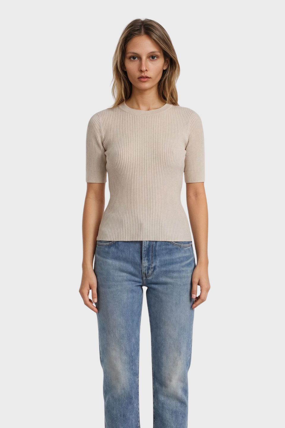 Vespa Ribbed SS Crew