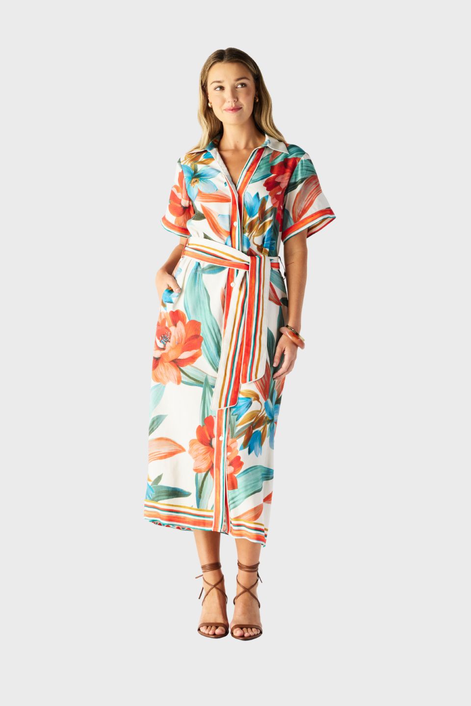 Fiorina Print Shirt Dress