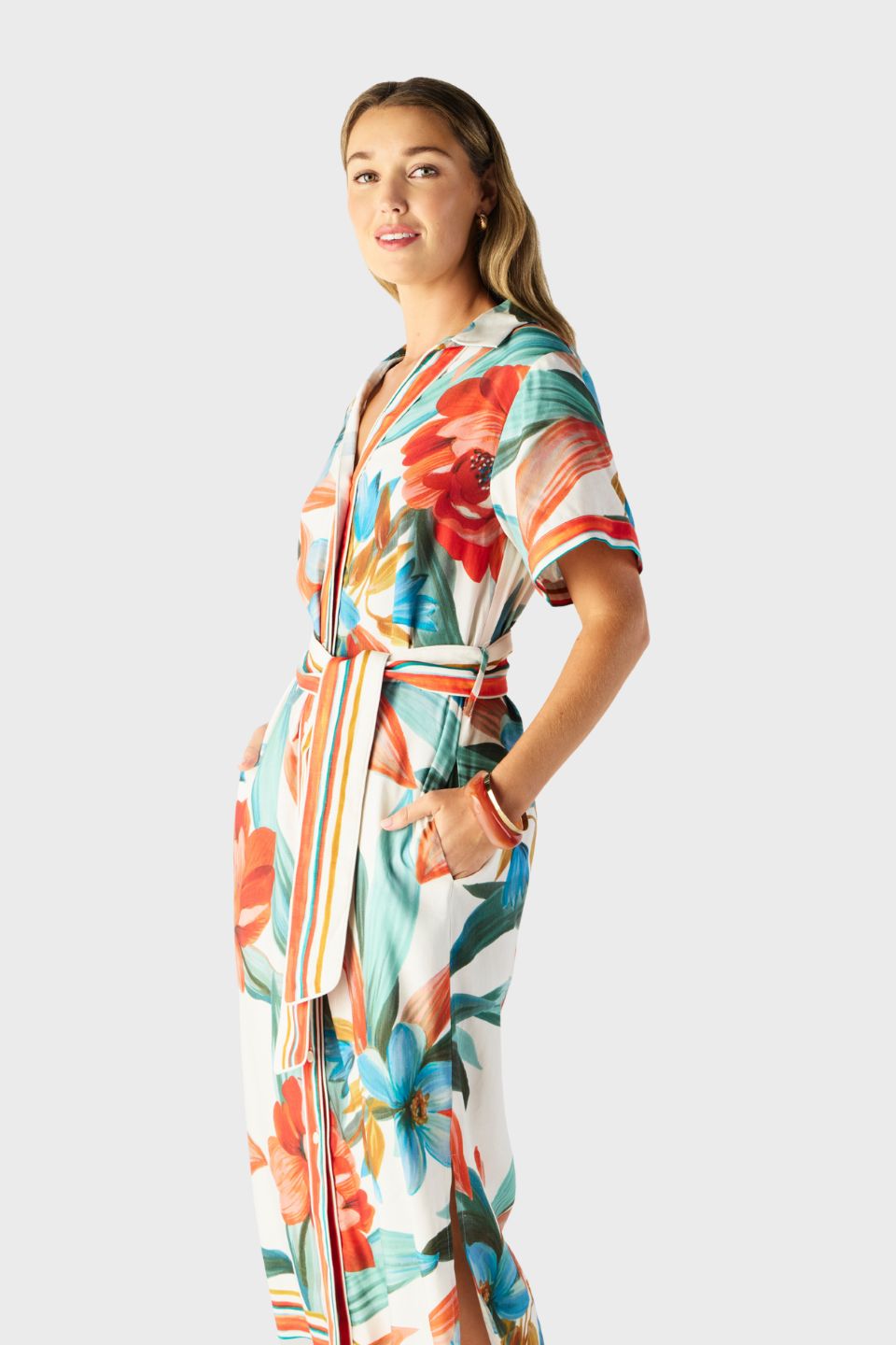 Fiorina Print Shirt Dress