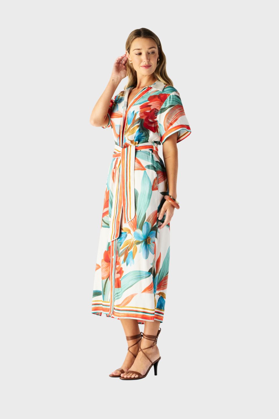Fiorina Print Shirt Dress