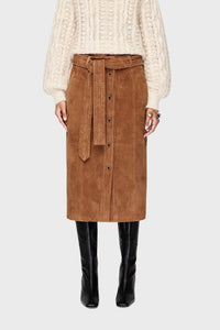 Nola Suede Midi Skirt