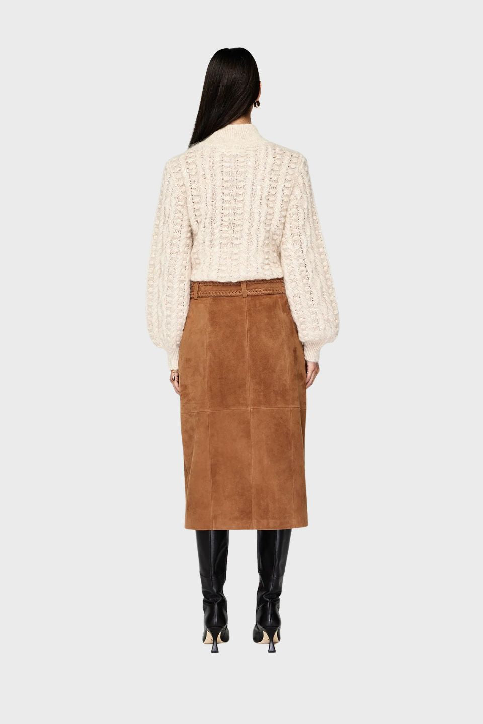 Nola Suede Midi Skirt