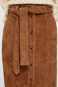 Nola Suede Midi Skirt