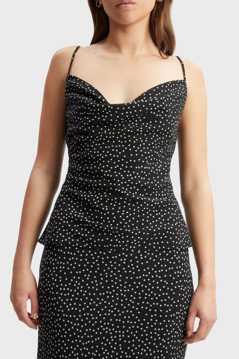 Monroe Cowl Neck Spot Cami